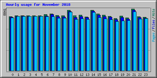 Hourly usage for November 2018