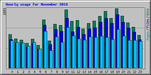 Hourly usage for November 2019