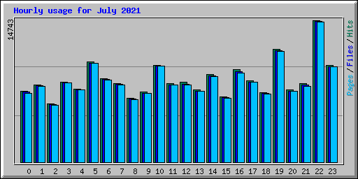 Hourly usage for July 2021